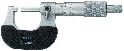 Einbaumikrometer  0-25 mm  parallaxenfreie Ablesung 0,001 mm  durch 2 Tubus 